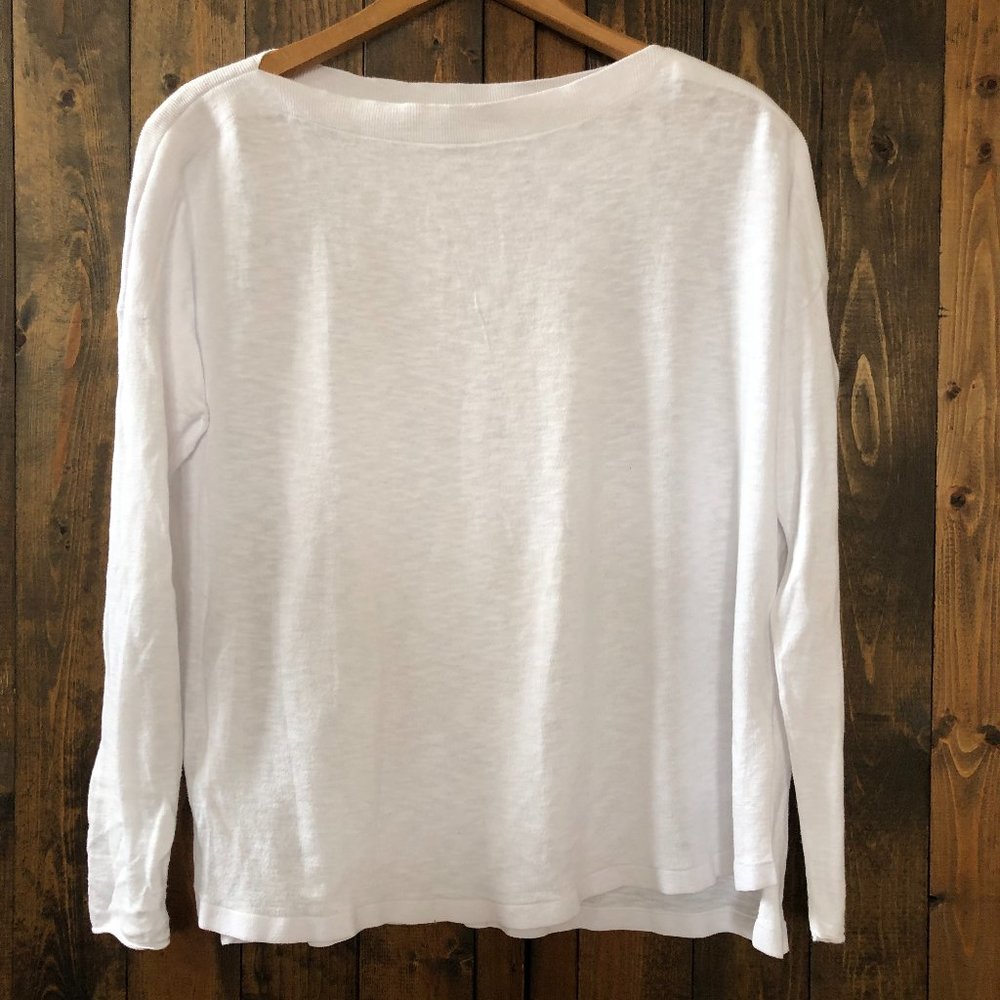 White Lightweight Longsleeve Cotton Shirt